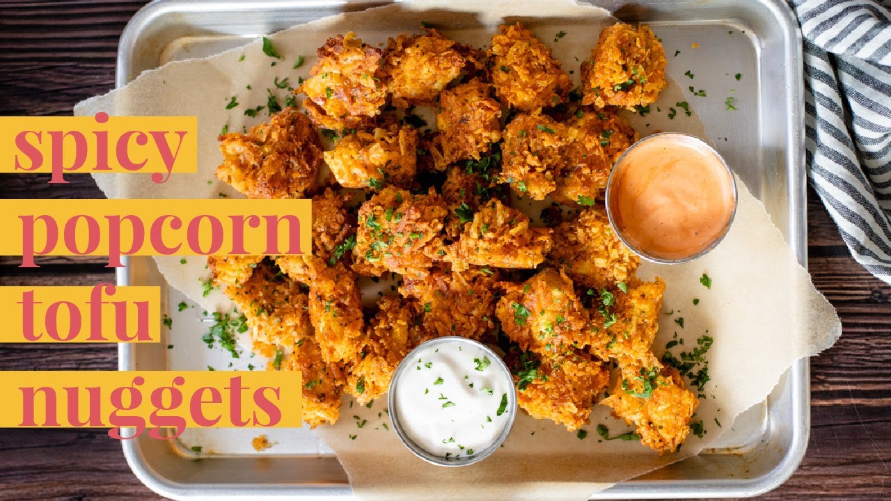Spicy Popcorn Tofu Nuggets | This Savory Vegan