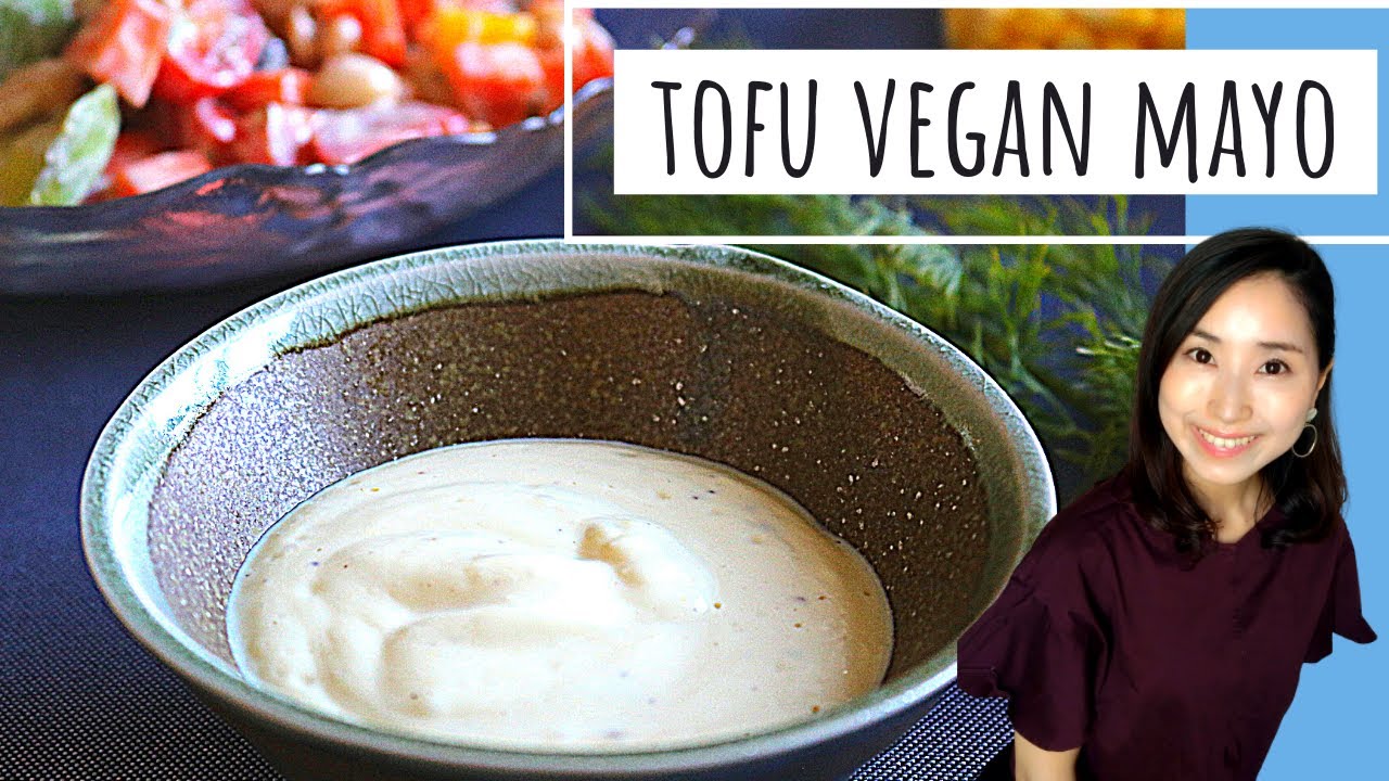 Vegan Tofu Mayo Recipe- easy & creamy & healthy/ Japanese vegan food recipe