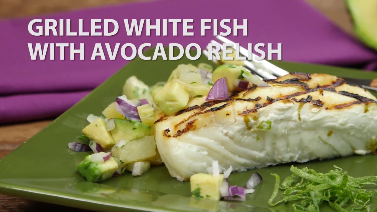 Grilled White Fish with Avocado Relish