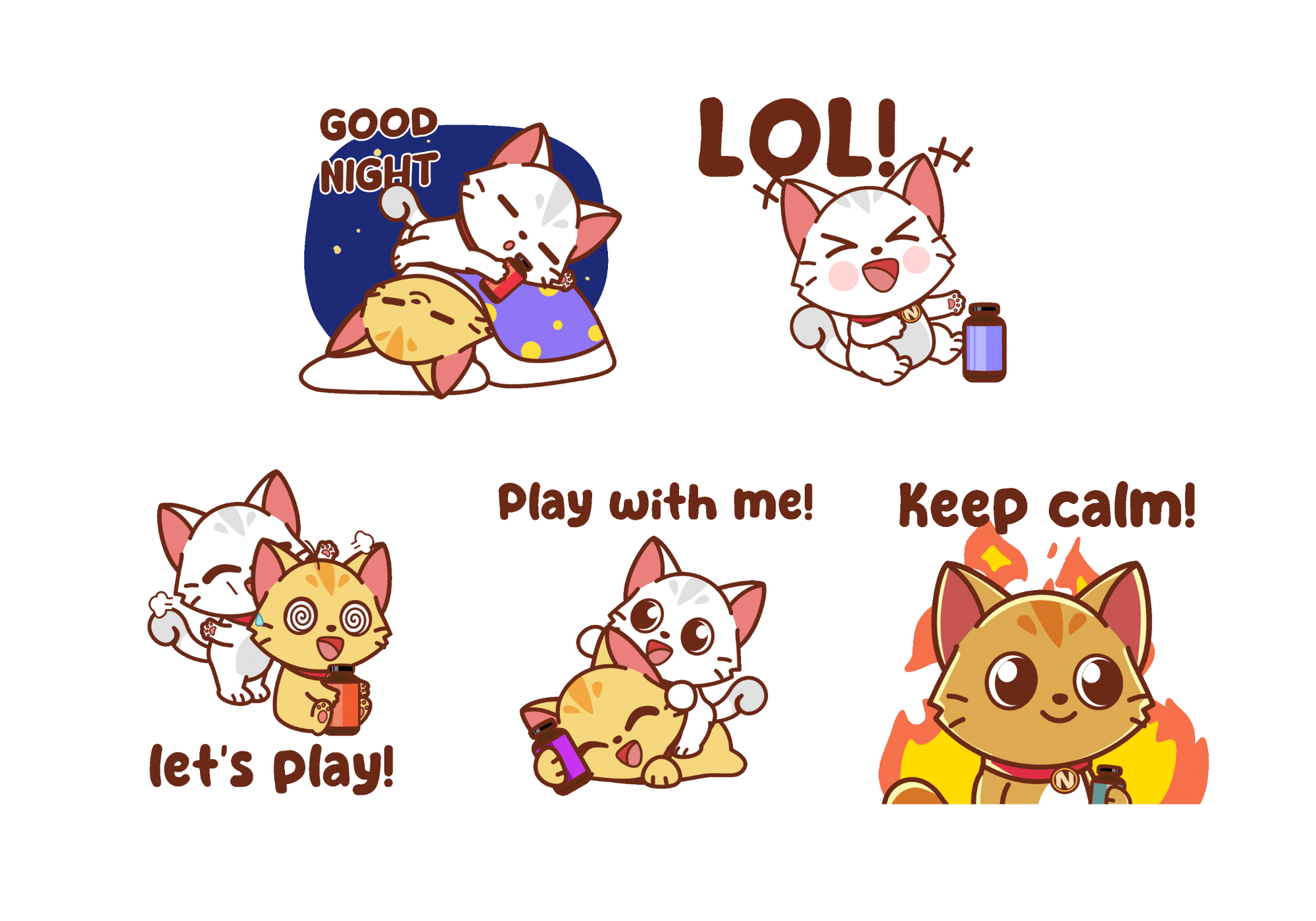 Milo & Kaya Playing Around Stickers