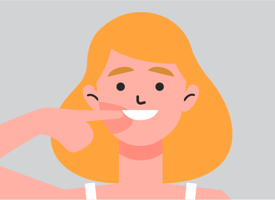 **Droopy chin**