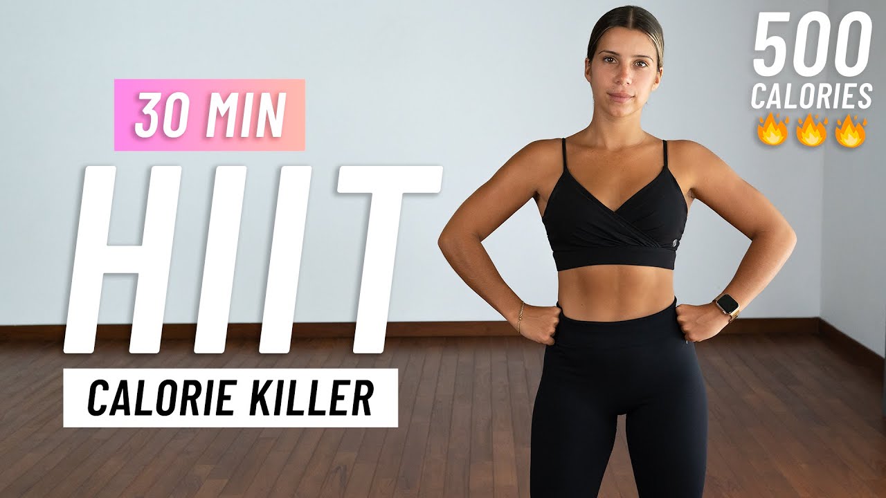30 MIN CARDIO HIIT - ALL STANDING - Full Body Workout For Max Calorie Burn (No Equipment)
