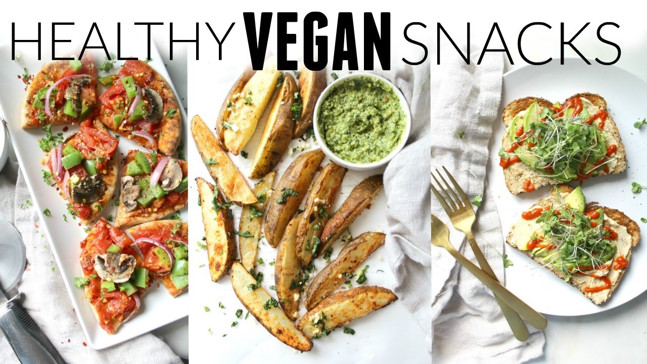 QUICK HEALTHY VEGAN SNACKS | PITA PIZZAS + AVOCADO HUMMUS TOAST + POTATO WEDGES | This Savory Vegan