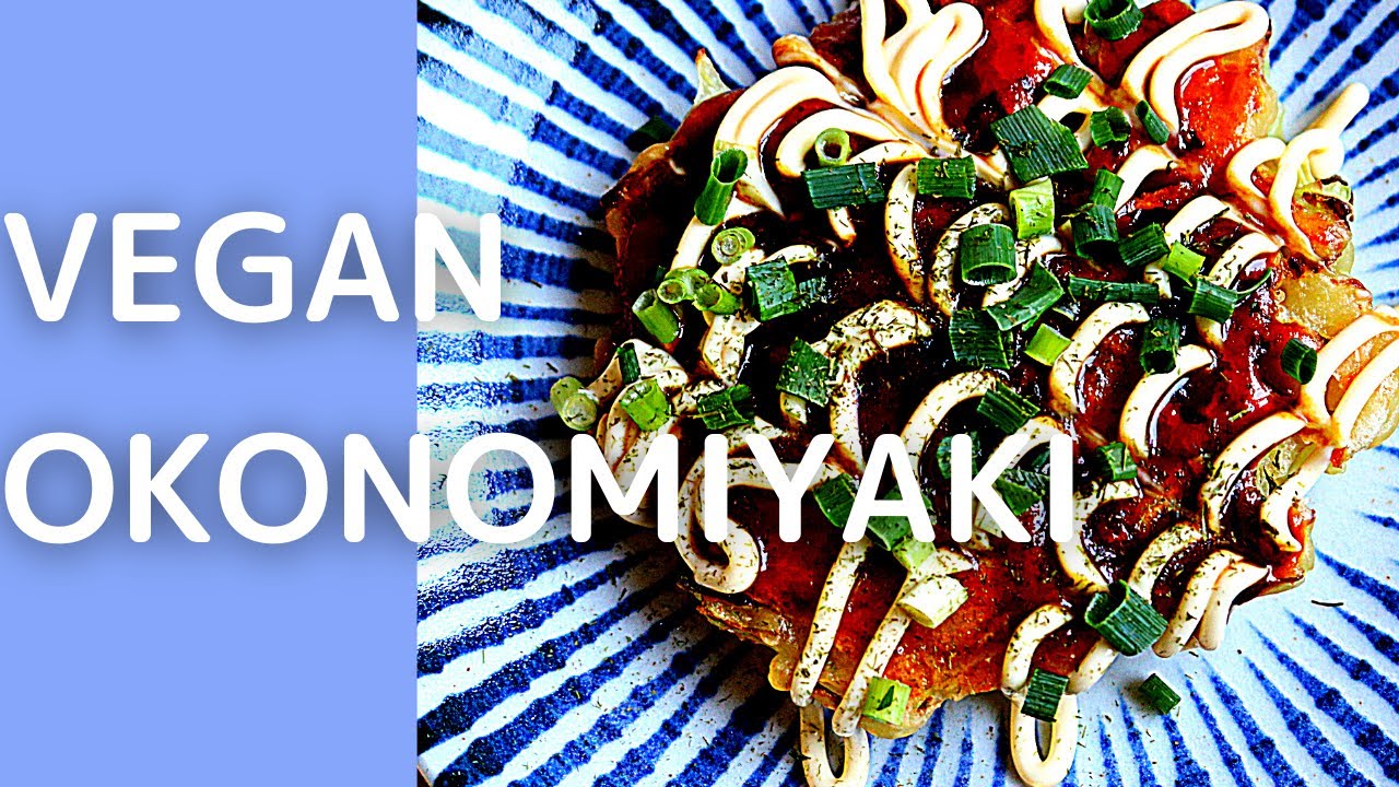 Okonomiyaki Recipe (VEGAN) with homemade deliciouse sauce! Popular Japanese street food in 15mins!