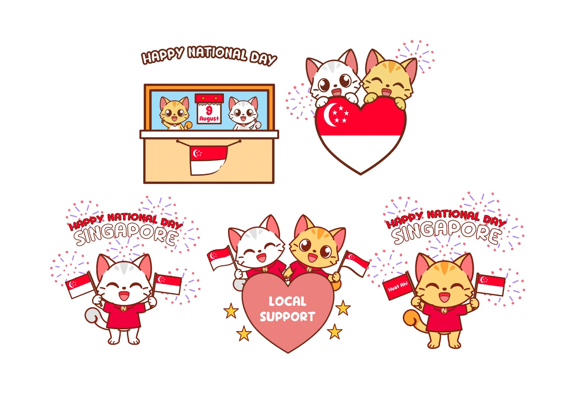 Milo & Kaya National Day Stickers