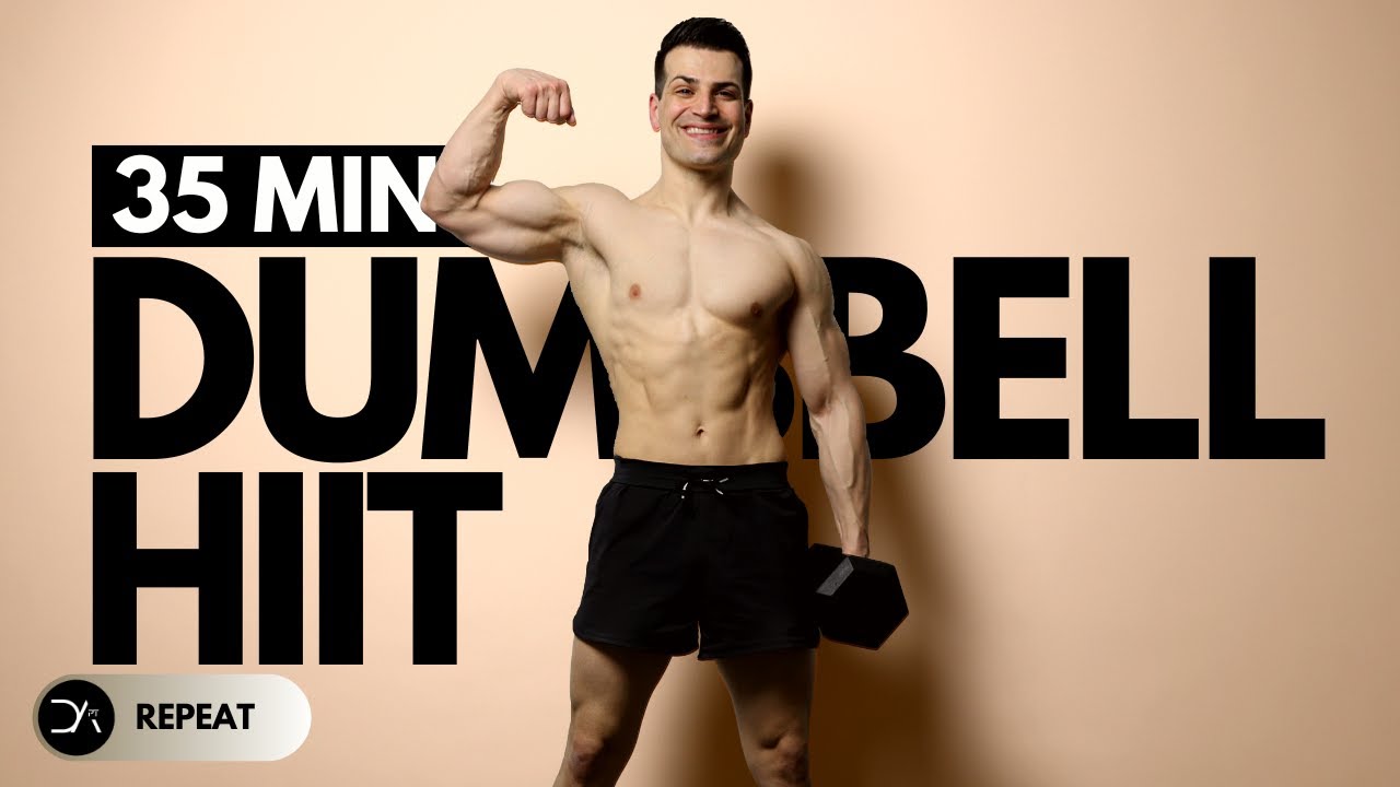 35 Min FULL BLAST Full Body Dumbbell HIIT | Compound + Core