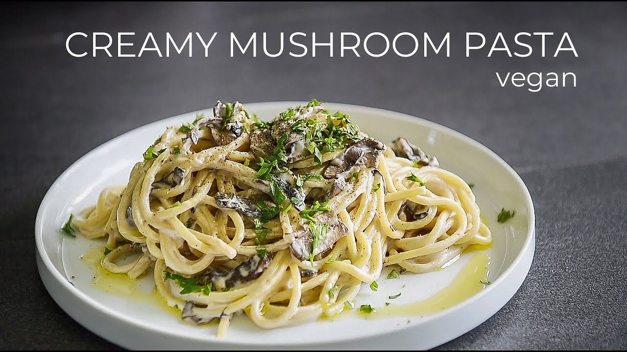 CREAMY vegan mushroom pasta recipe!