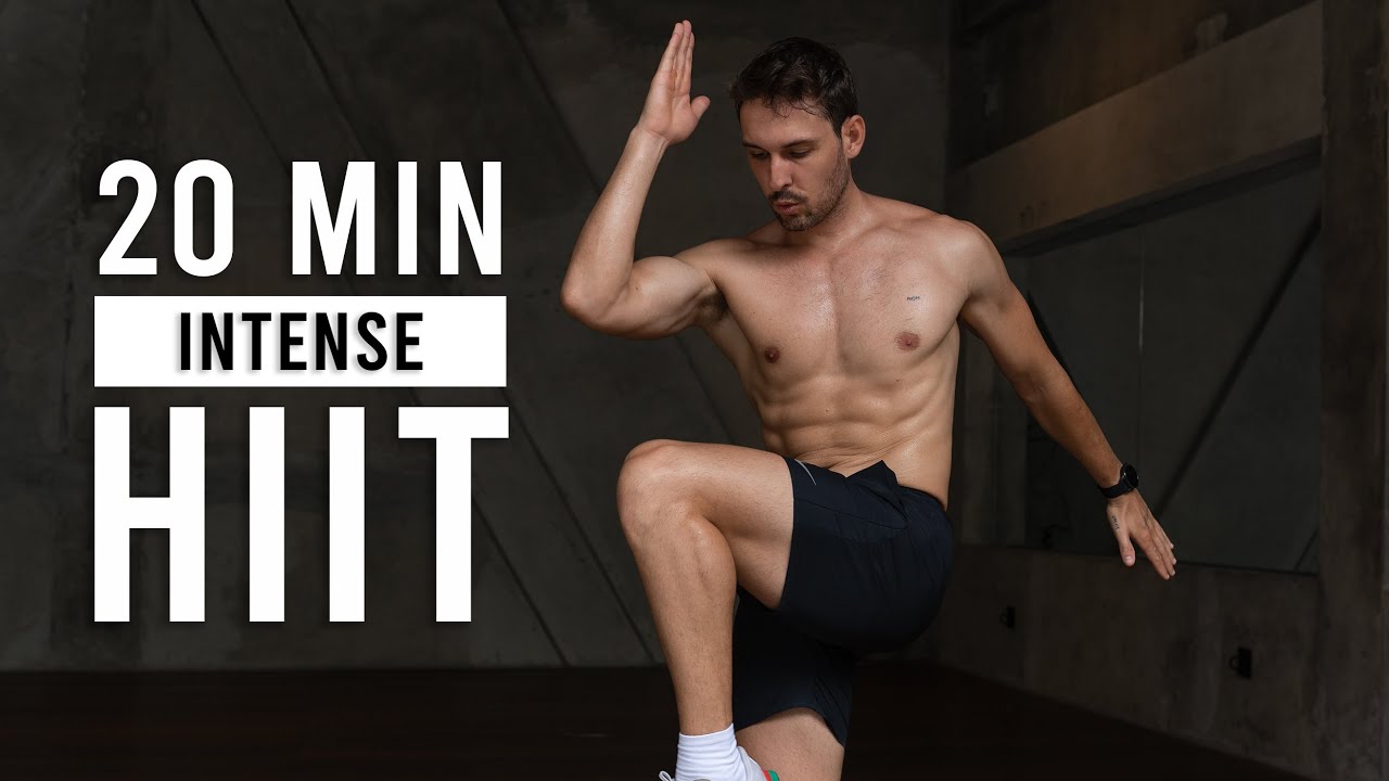 20 MIN FULL BODY CARDIO HIIT Workout (Intense, No Equipment)
